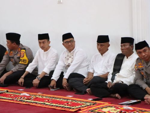 Pererat Silaturahmi, Kapolres Pesawaran Hadiri Safari Ramadhan Forkopimda Provinsi Lampung di Gedong Tataan